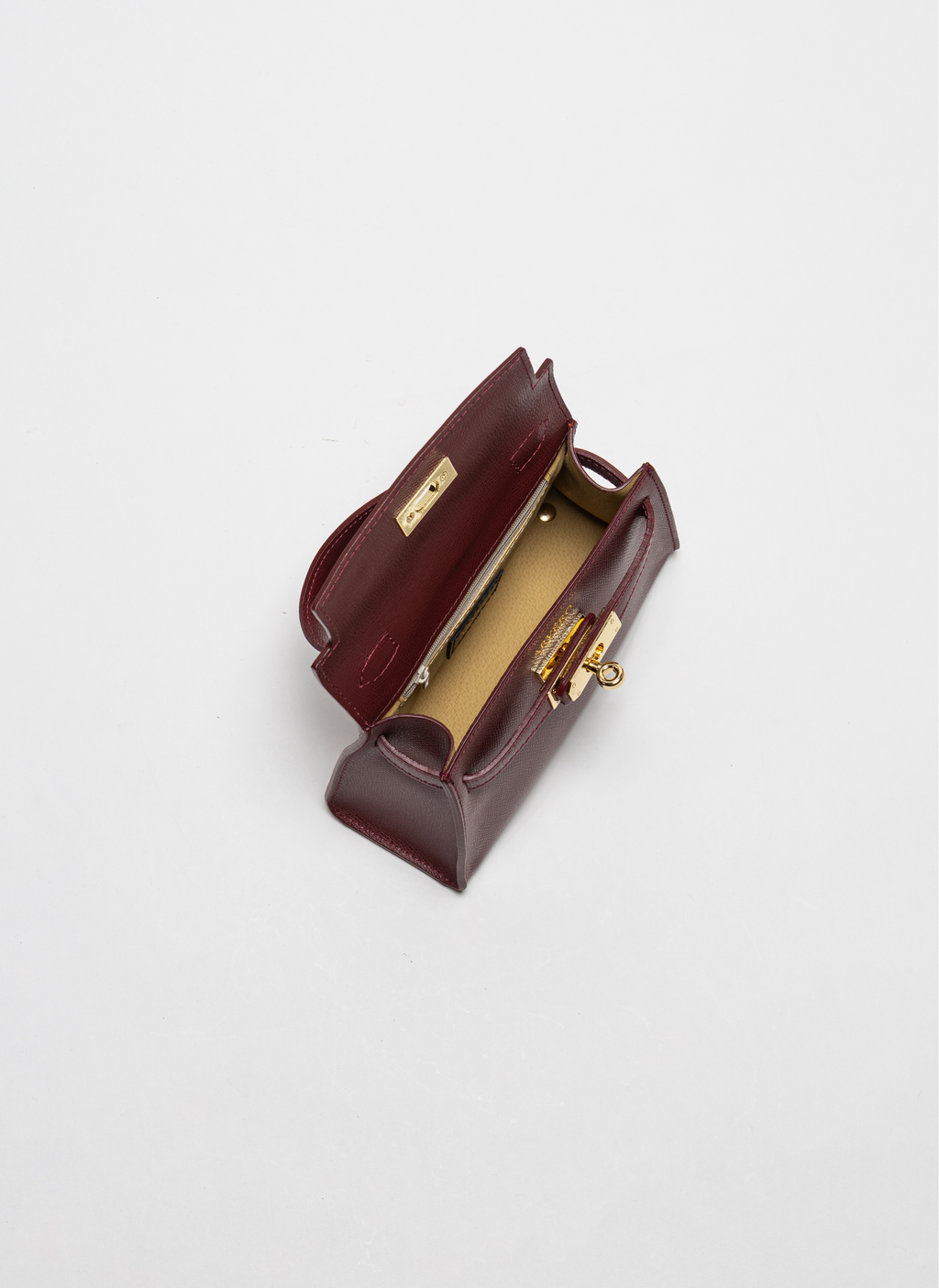 Vicenza Grande Top-Handle Satchel – Burgundy Croc-Embossed Leather
