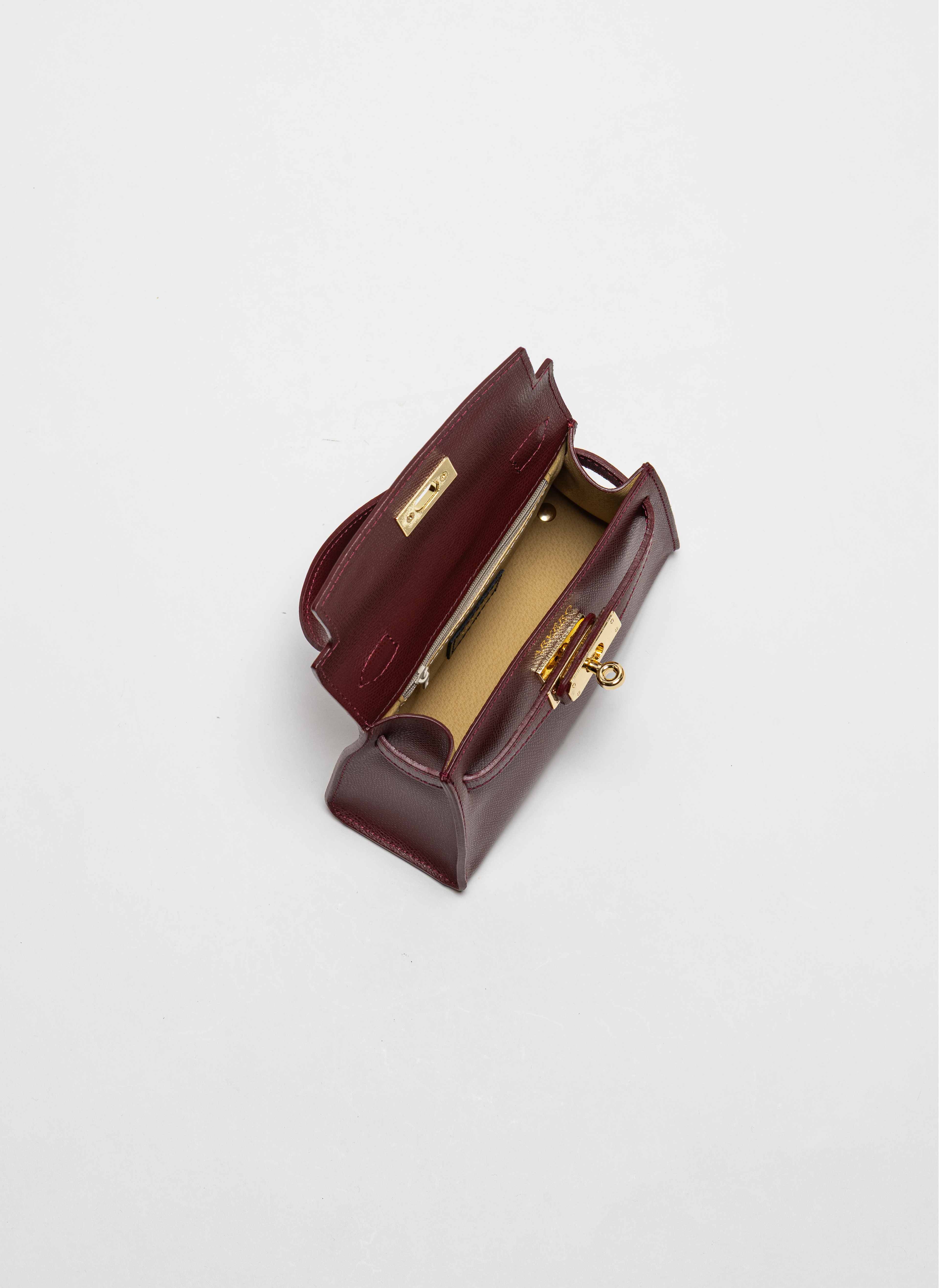 Vicenza Grande Top-Handle Satchel – Burgundy Croc-Embossed Leather