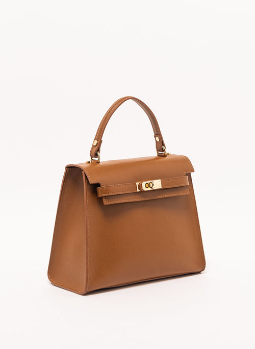 Firenze Top-Handle Satchel - Cognac