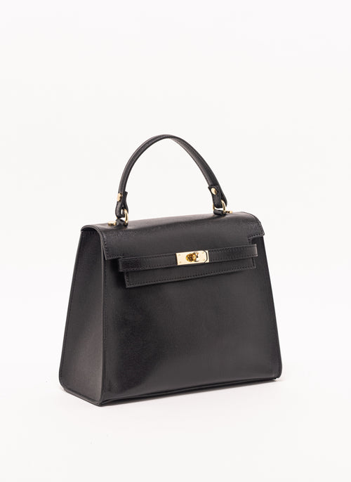 Firenze Top-Handle Satchel - Black