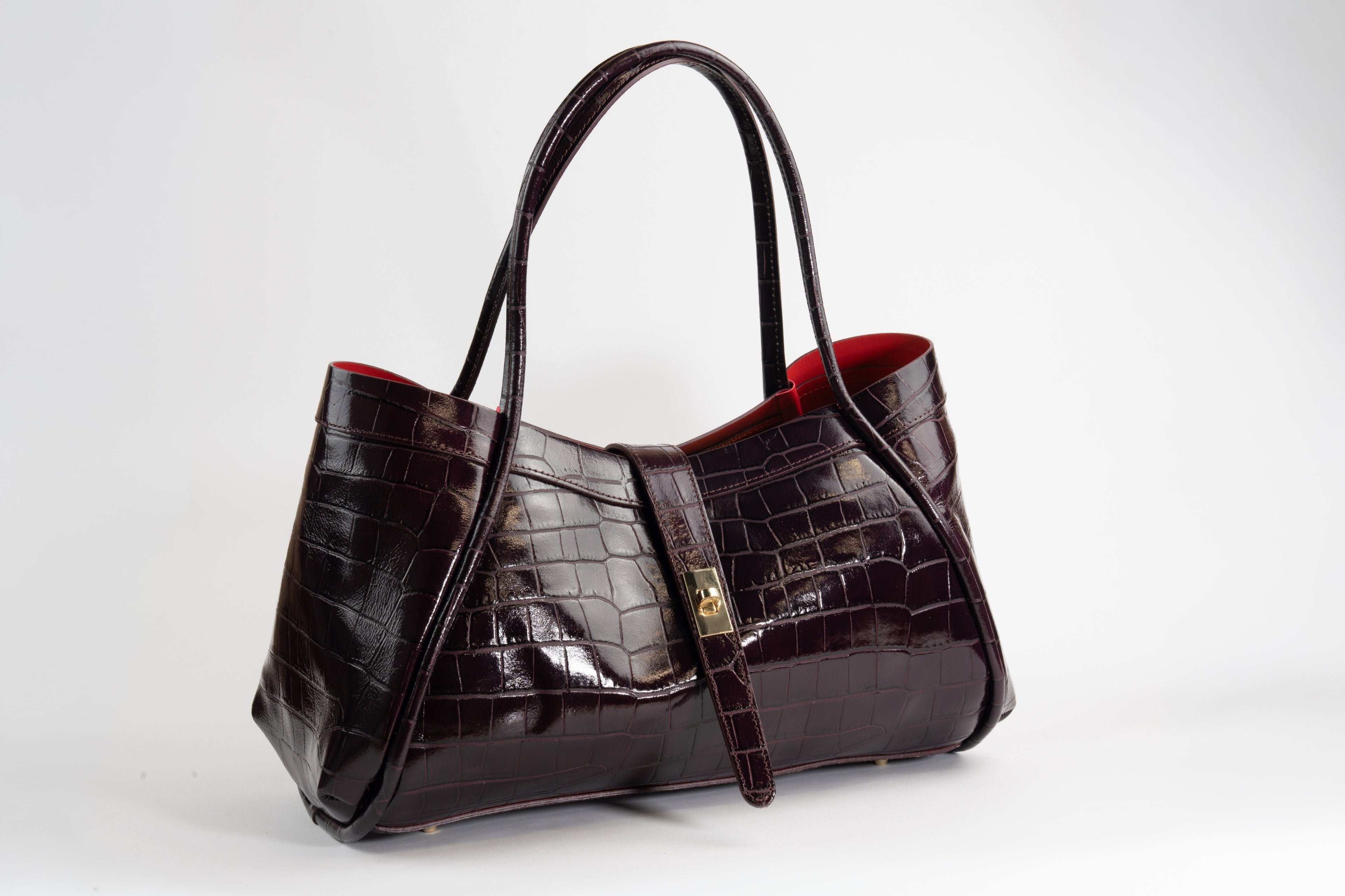 Milano Croc Lockstrap Tote