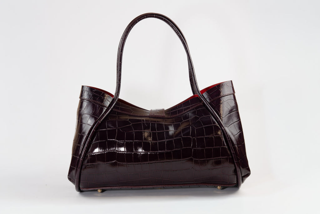Milano Croc Lockstrap Tote