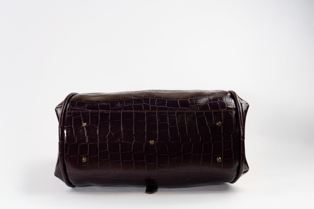 Milano Croc Lockstrap Tote