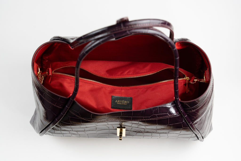 Milano Croc Lockstrap Tote