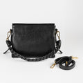 Intreccio Wholesale Braided-Handle Shoulder Black Bag