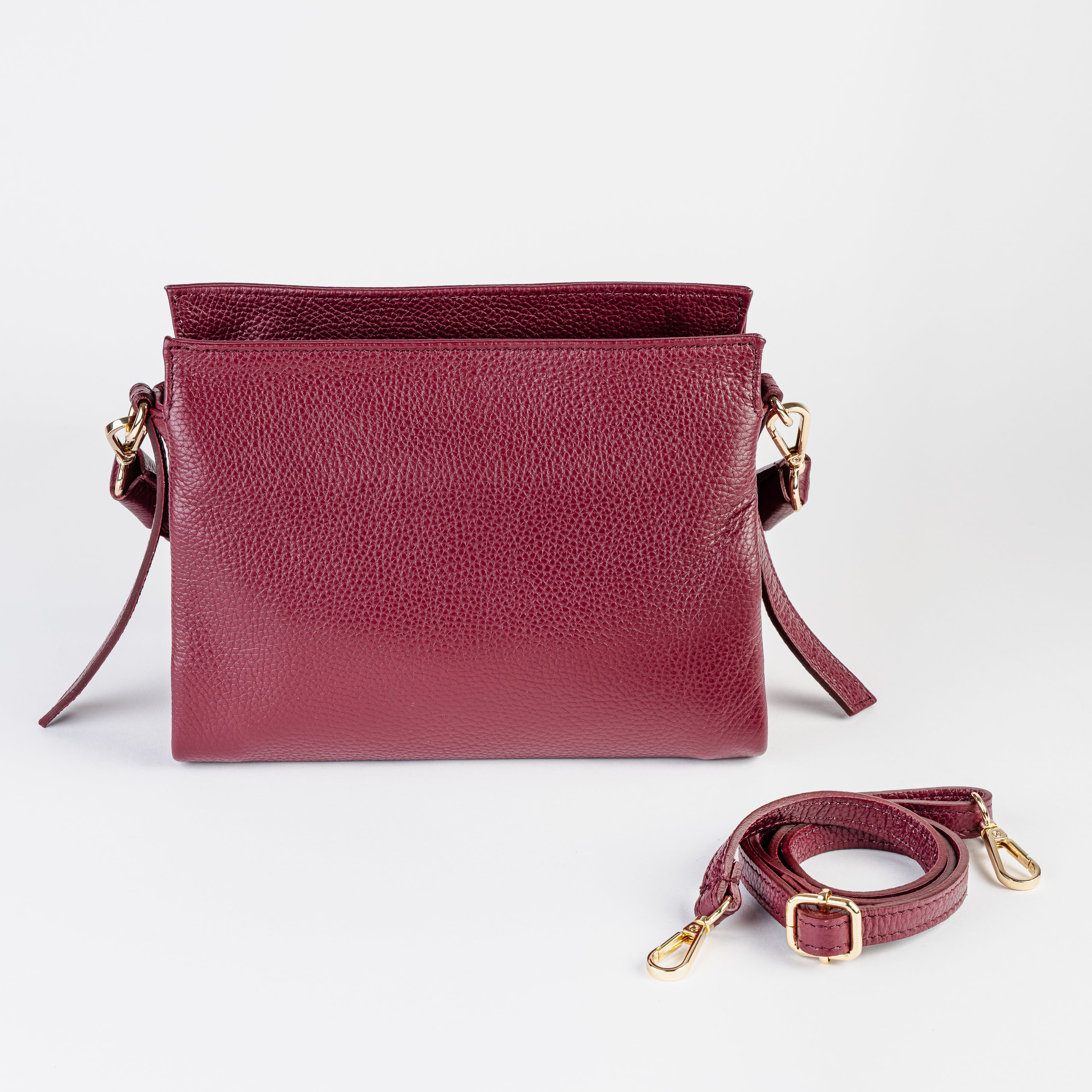 Intreccio Mini Braided-Handle Shoulder Burgundy Bag