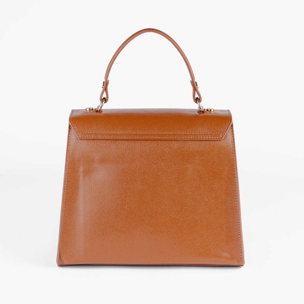 Vicenza Grande Top-Handle Satchel - Cognac