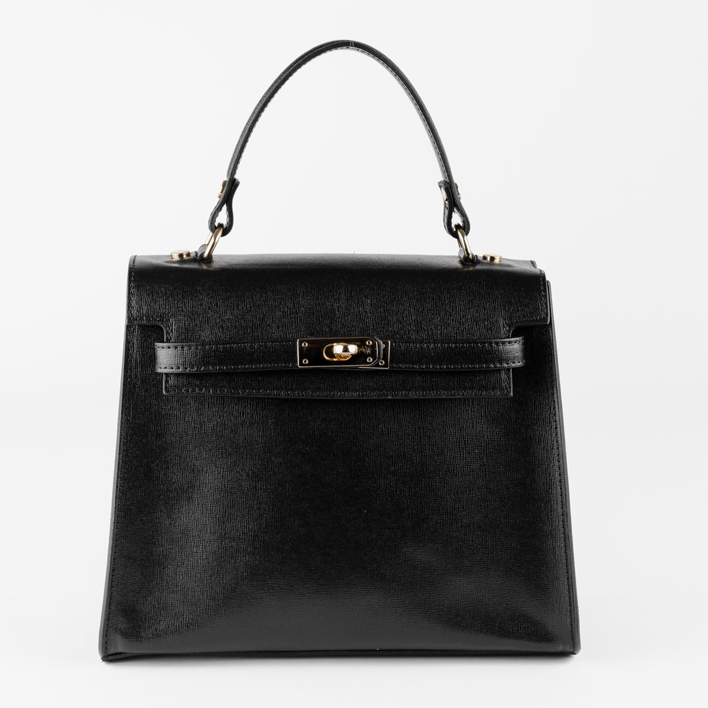 Vicenza Grande Top-Handle Satchel - Black