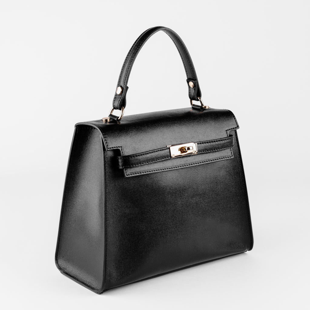 Vicenza Grande Top-Handle Satchel - Black