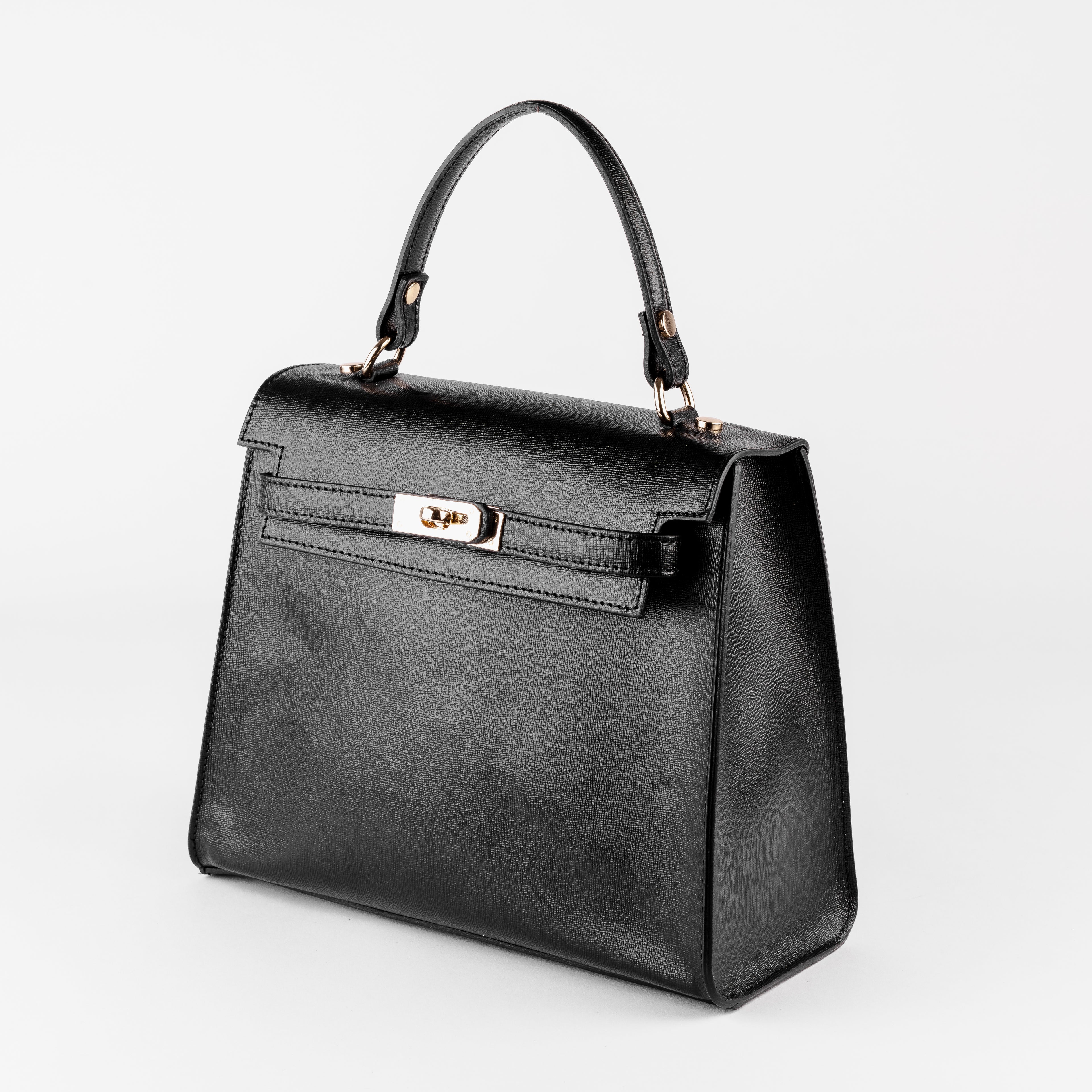 Vicenza Grande Top-Handle Satchel - Black