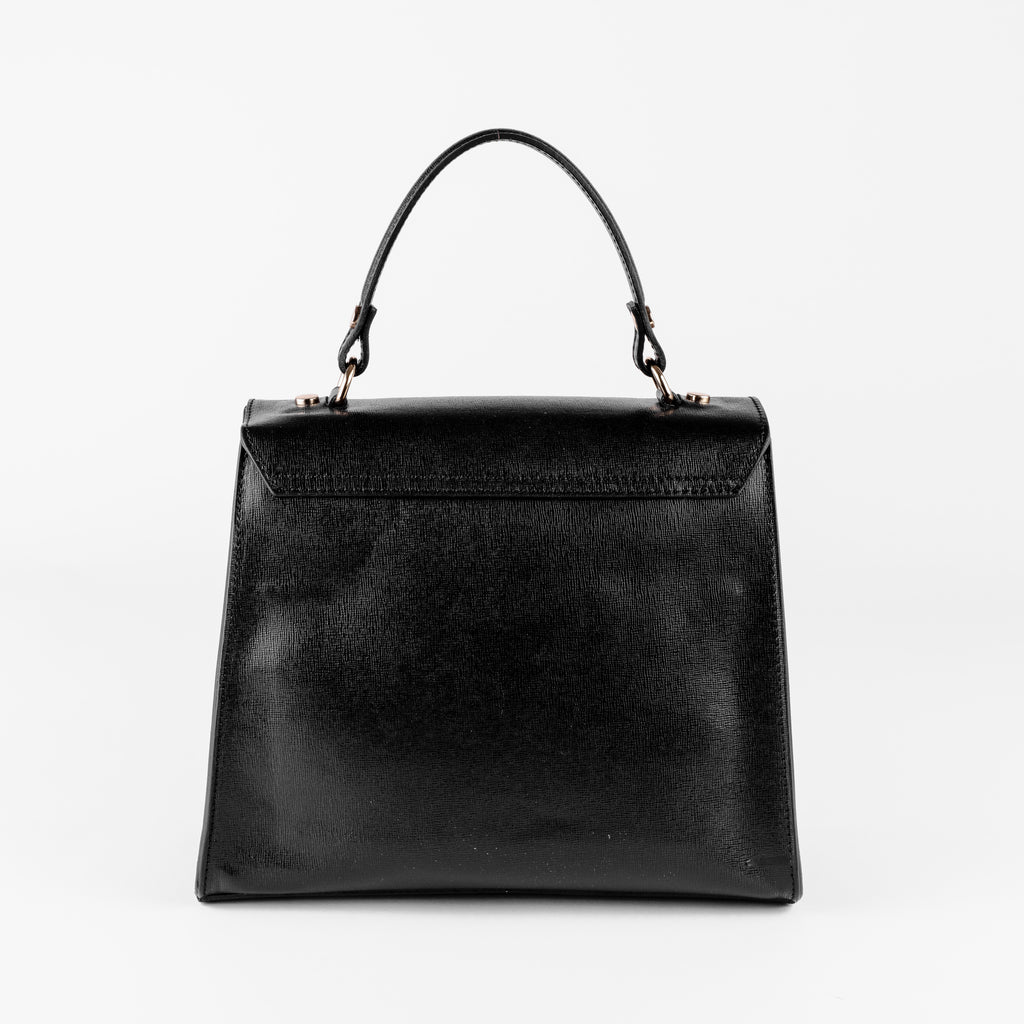 Vicenza Grande Top-Handle Satchel - Black