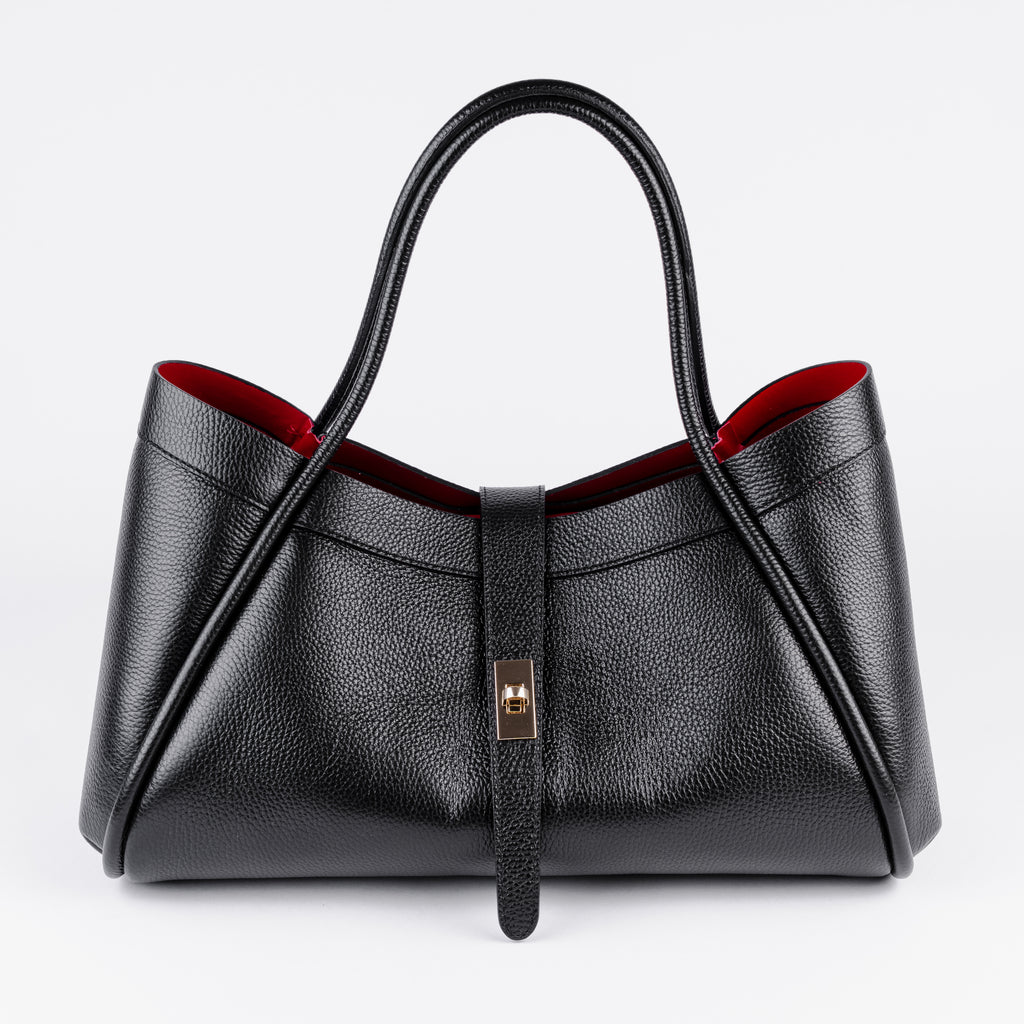 Milano Classica Lockstrap Tote - Black