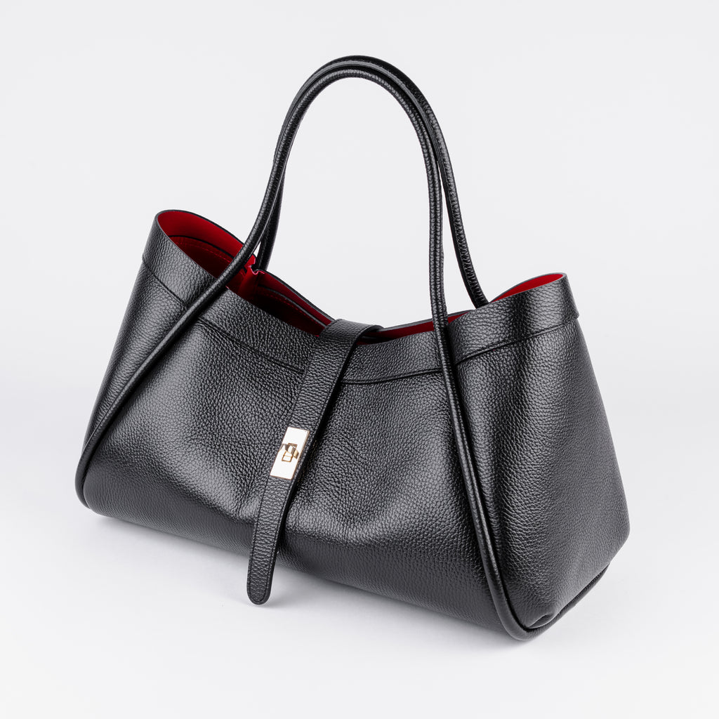 Milano Classica Lockstrap Tote - Black
