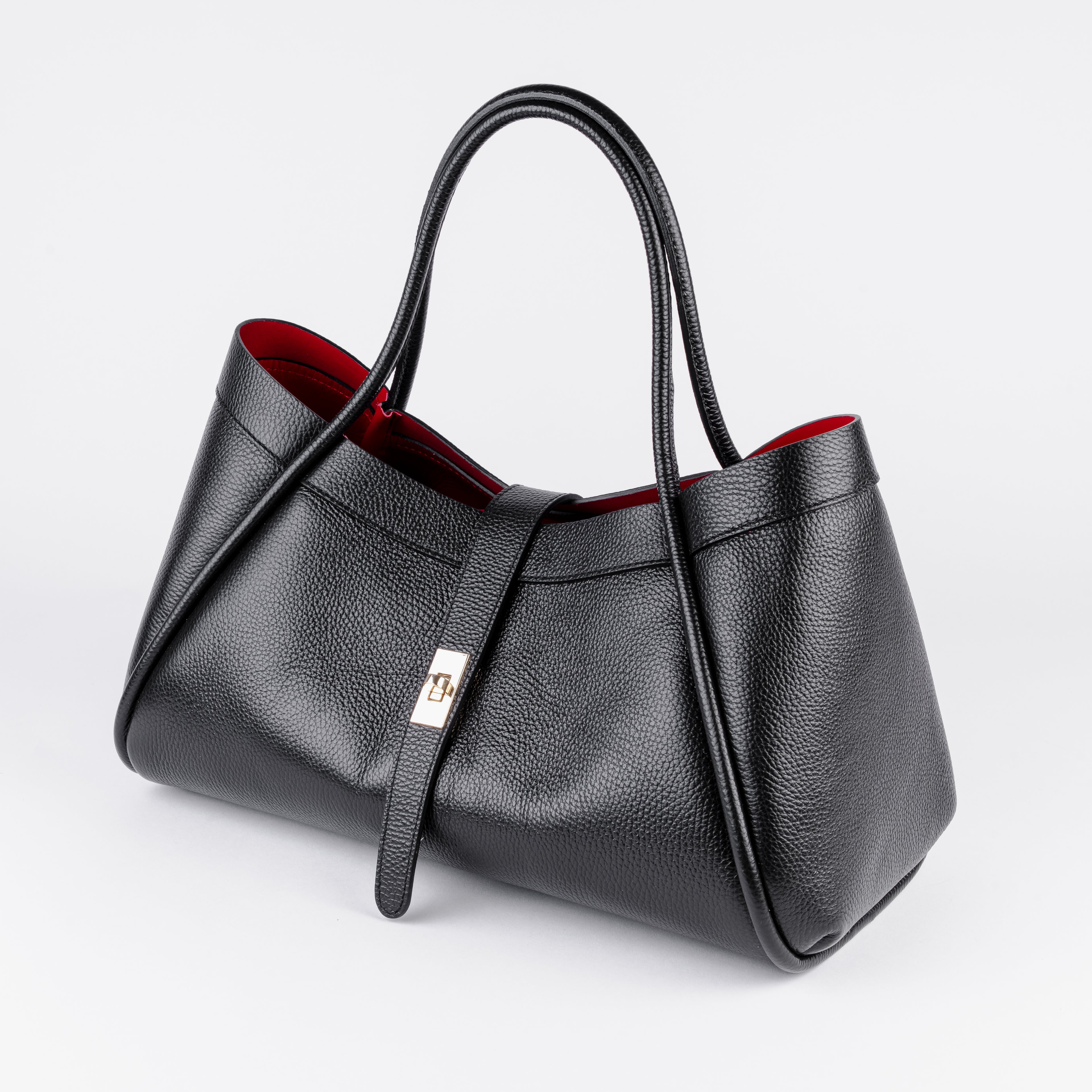 Milano Classica Lockstrap Tote - Black
