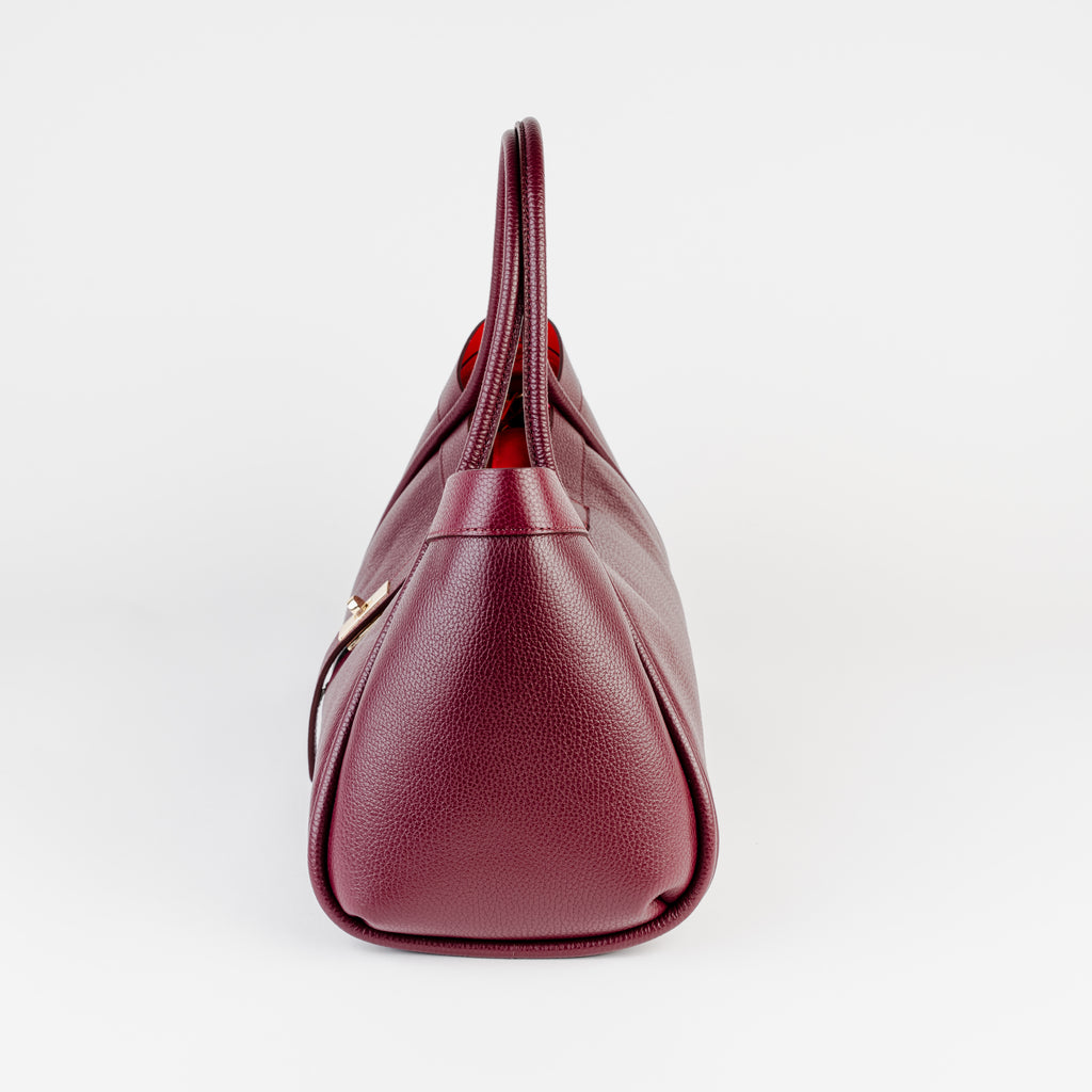 Milano Classica Lockstrap Tote - Burgundy