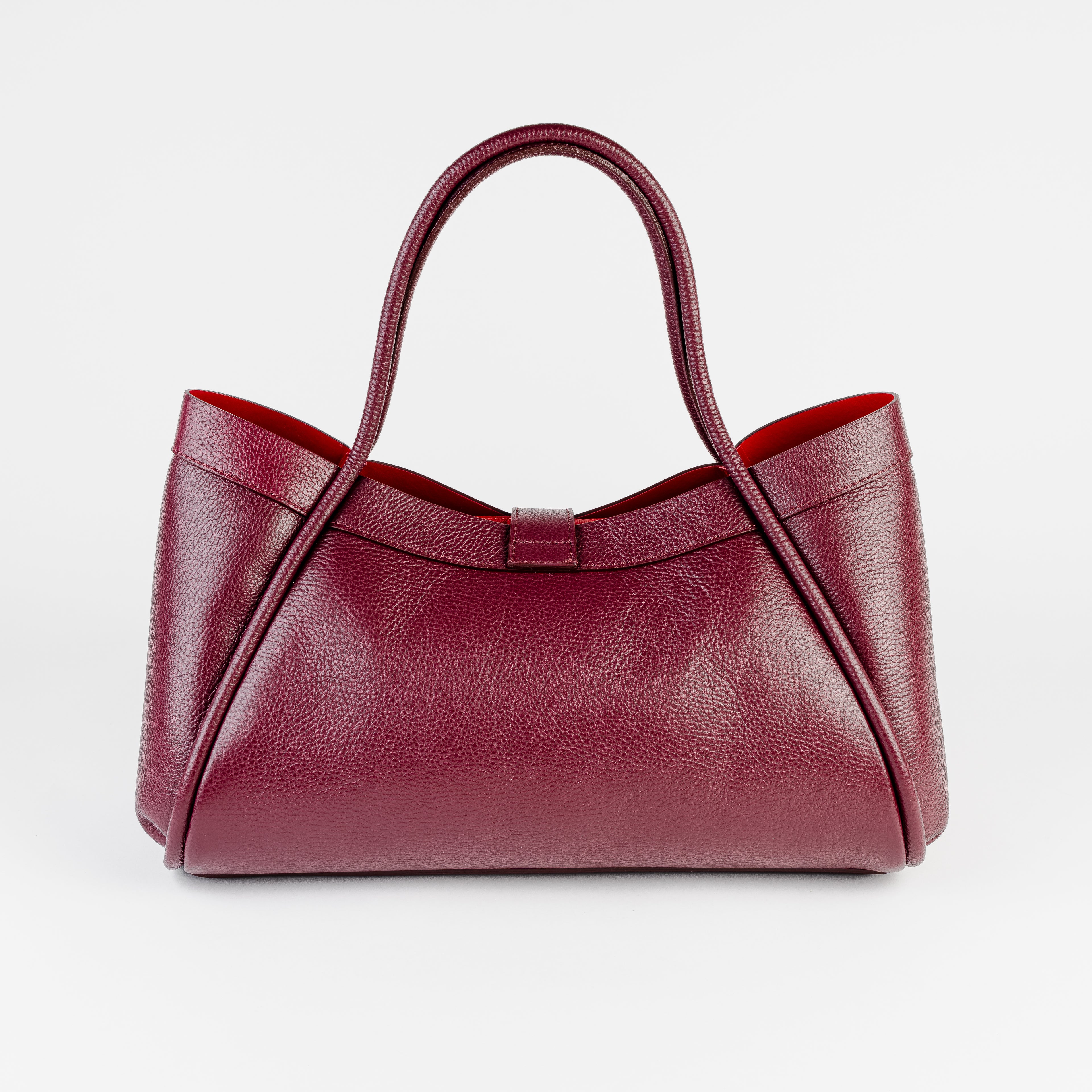 Milano Classica Lockstrap Tote - Burgundy
