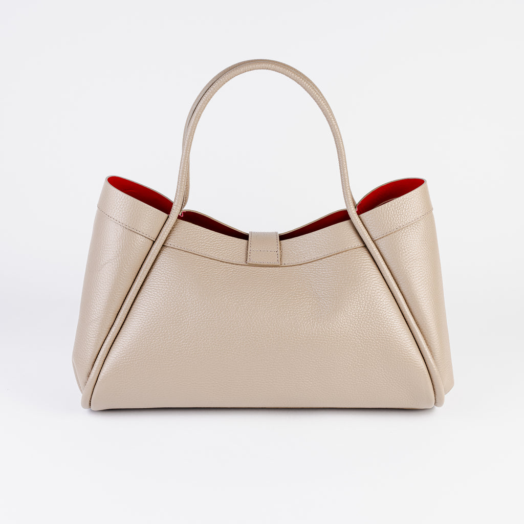 Milano Classica Lockstrap Tote - Sand Beige
