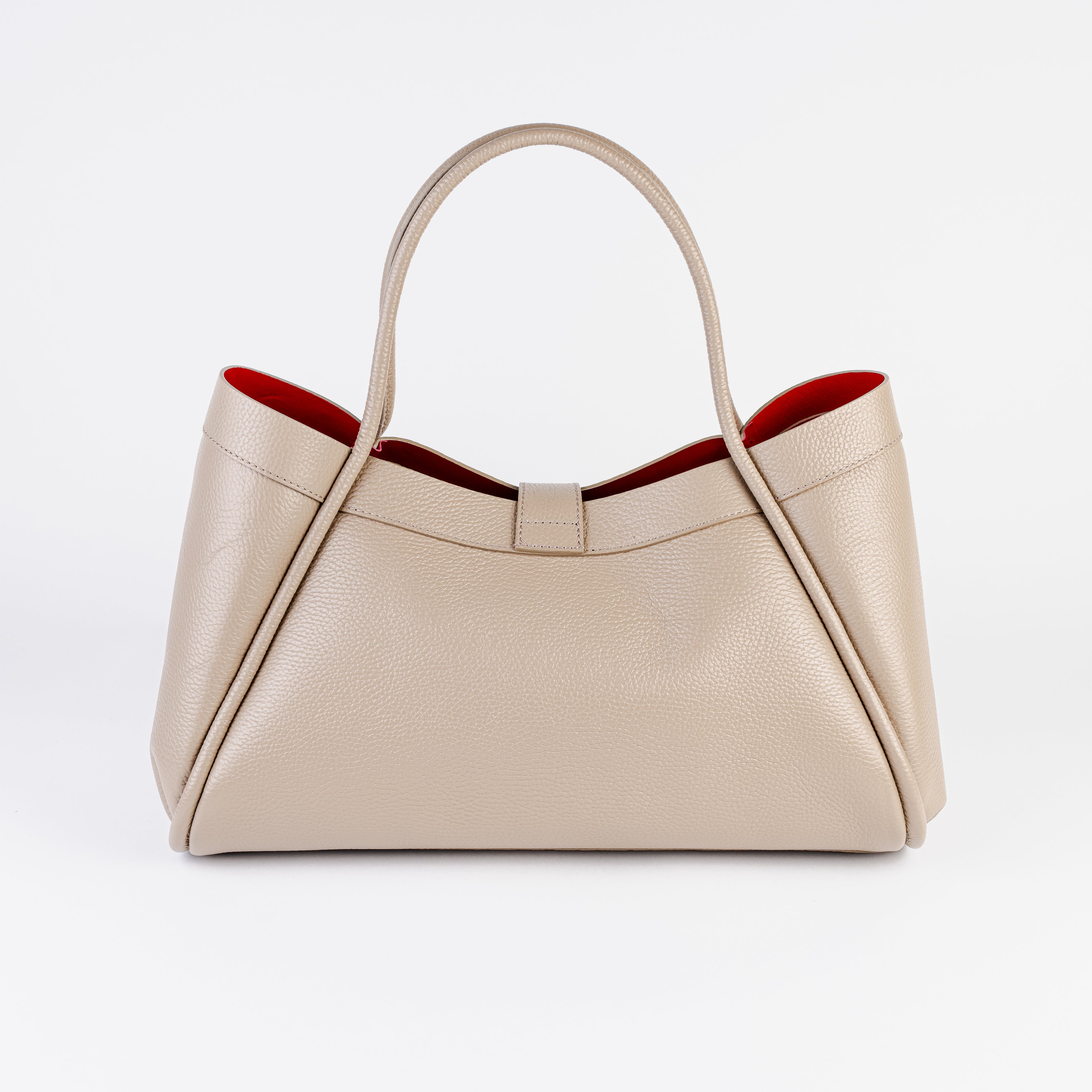 Milano Classica Lockstrap Tote - Sand Beige