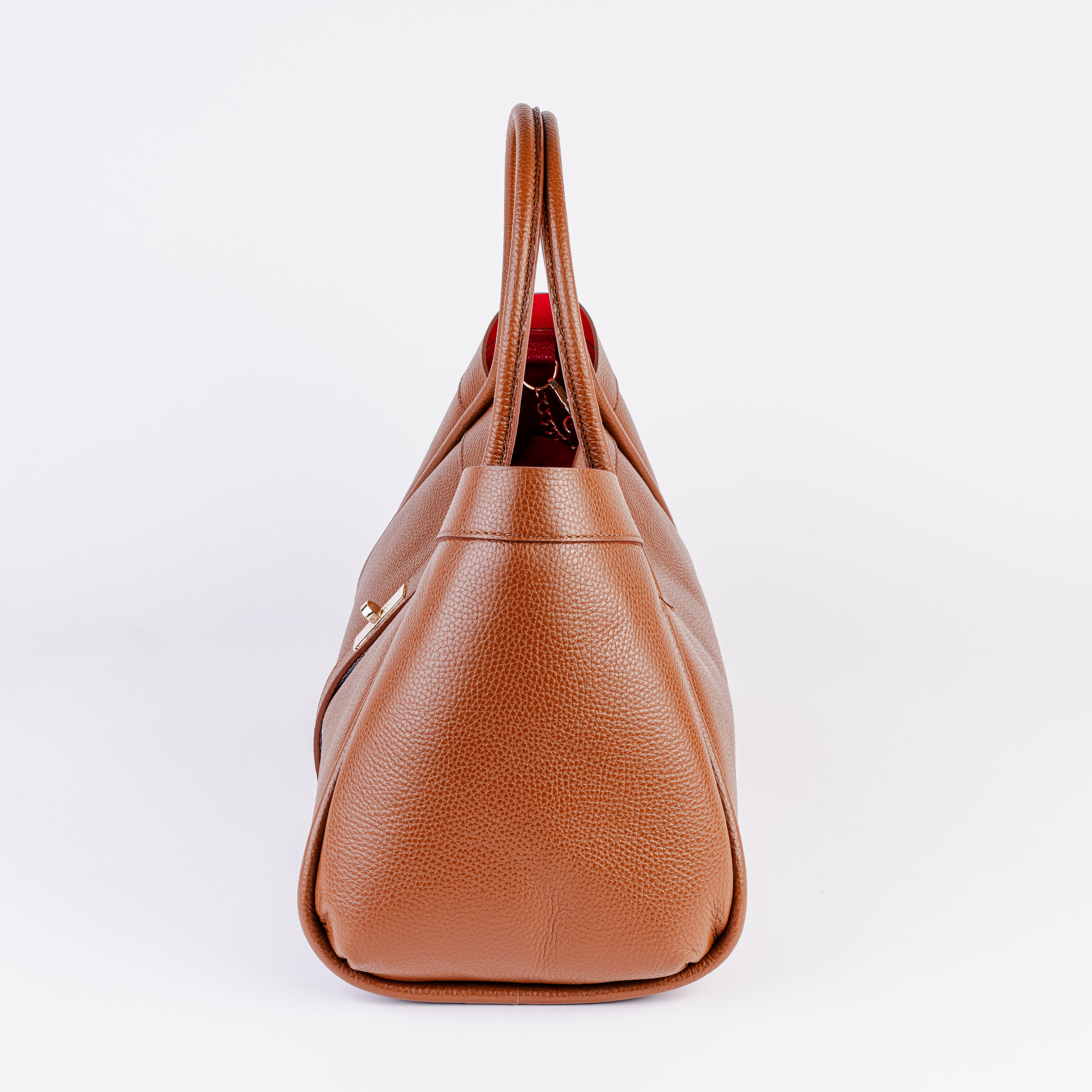 Milano Classica Lockstrap Tote - Cognac