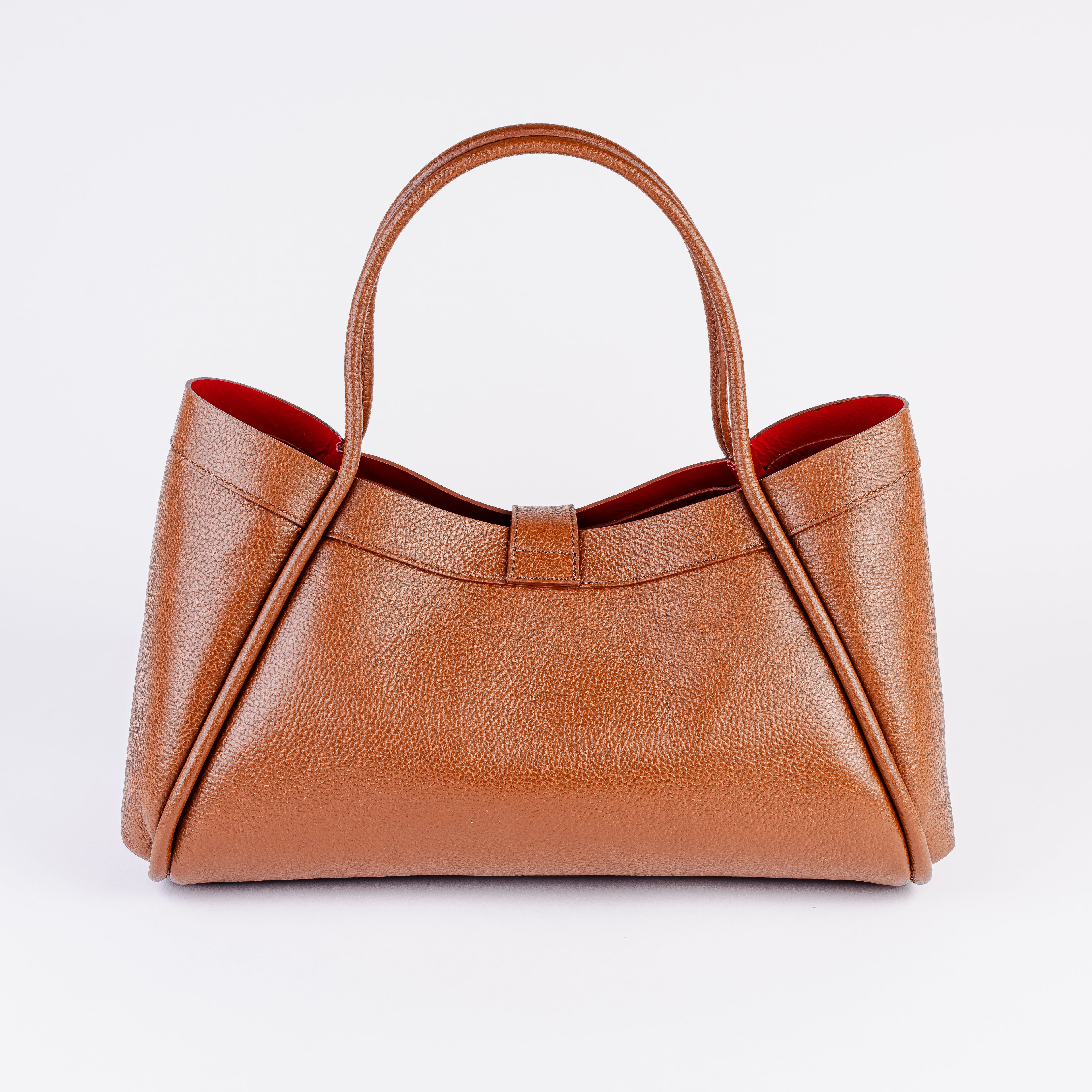 Milano Classica Lockstrap Tote - Cognac