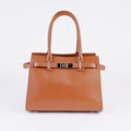 Parma Structured Bag – Premium Togo Leather - Cognac