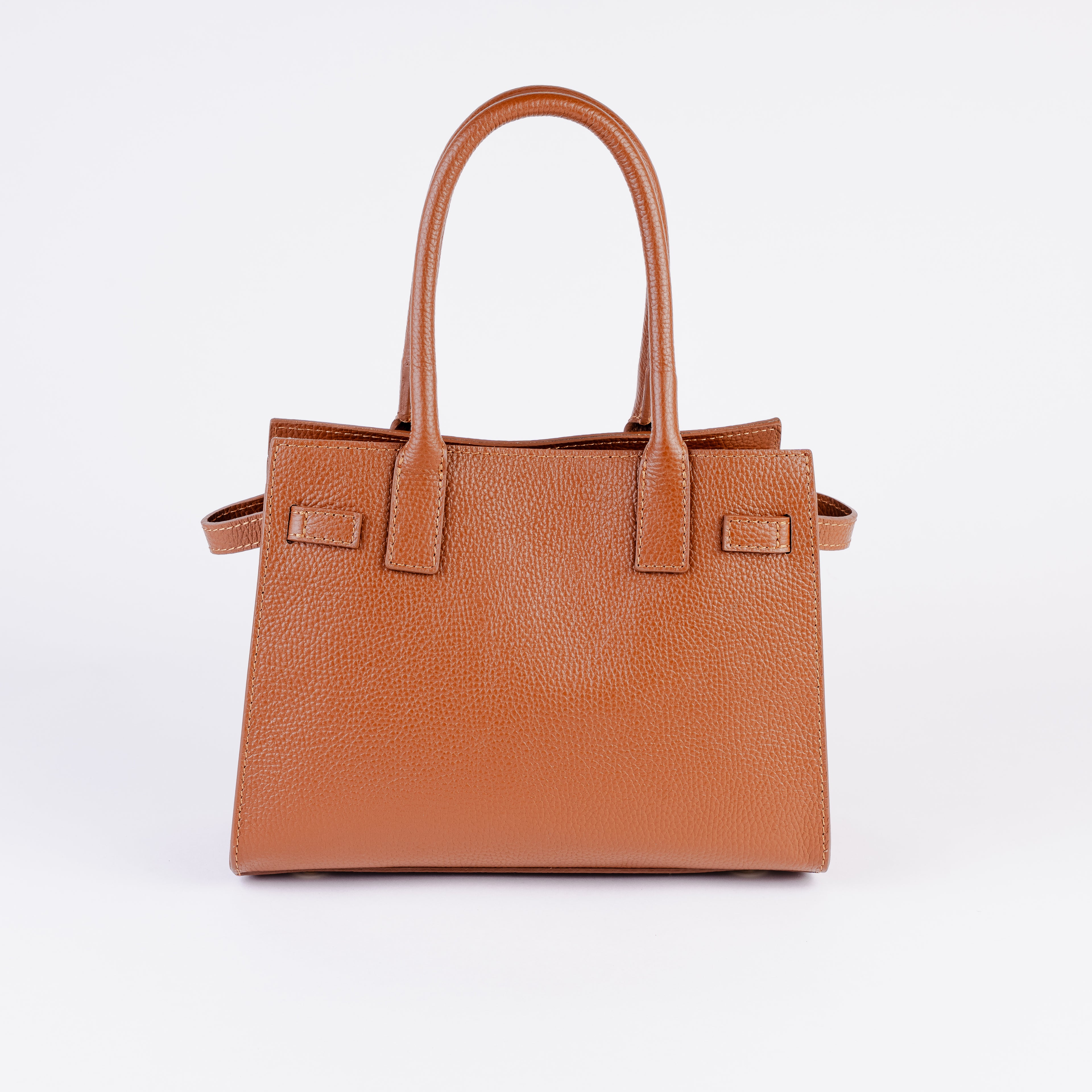 Parma Structured Bag – Premium Togo Leather - Cognac