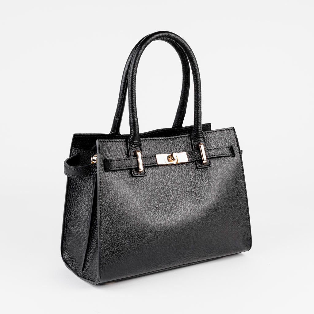Parma Structured Bag – Premium Togo Leather - Black
