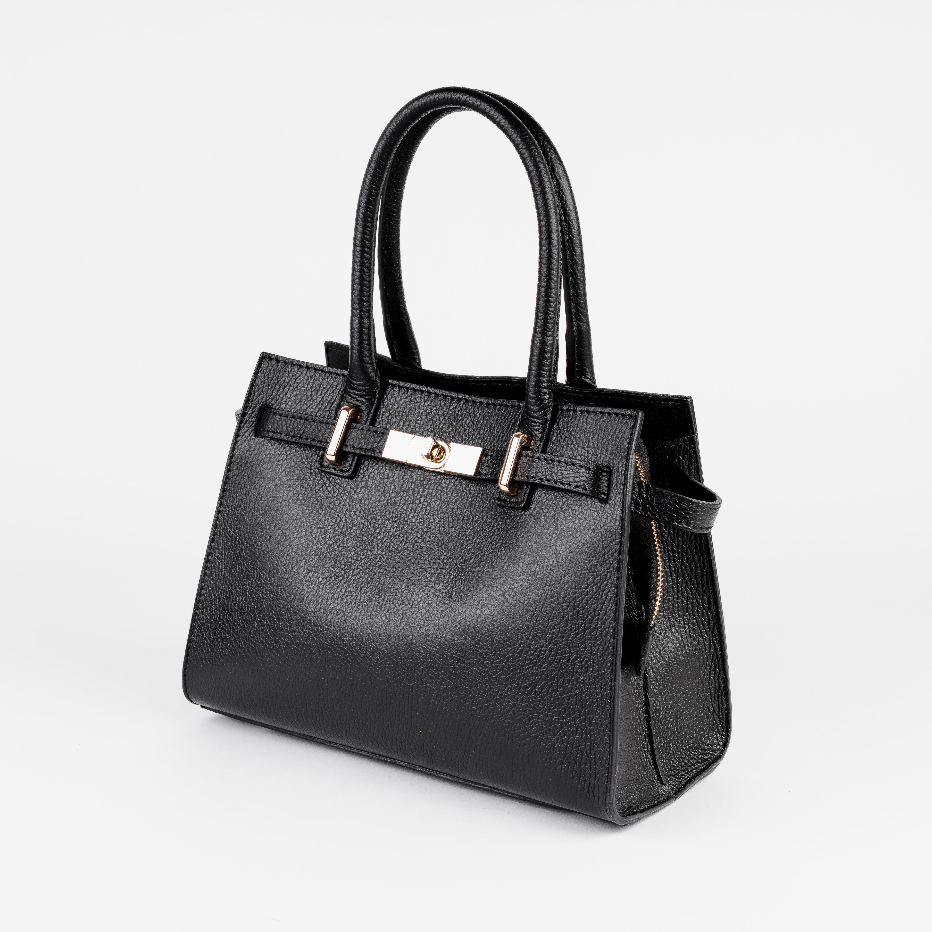Parma Structured Bag – Premium Togo Leather - Black