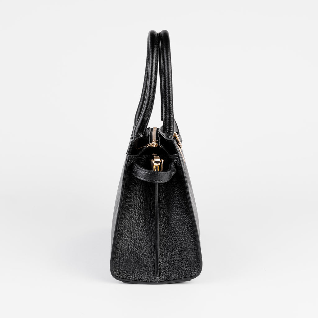 Parma Structured Bag – Premium Togo Leather - Black