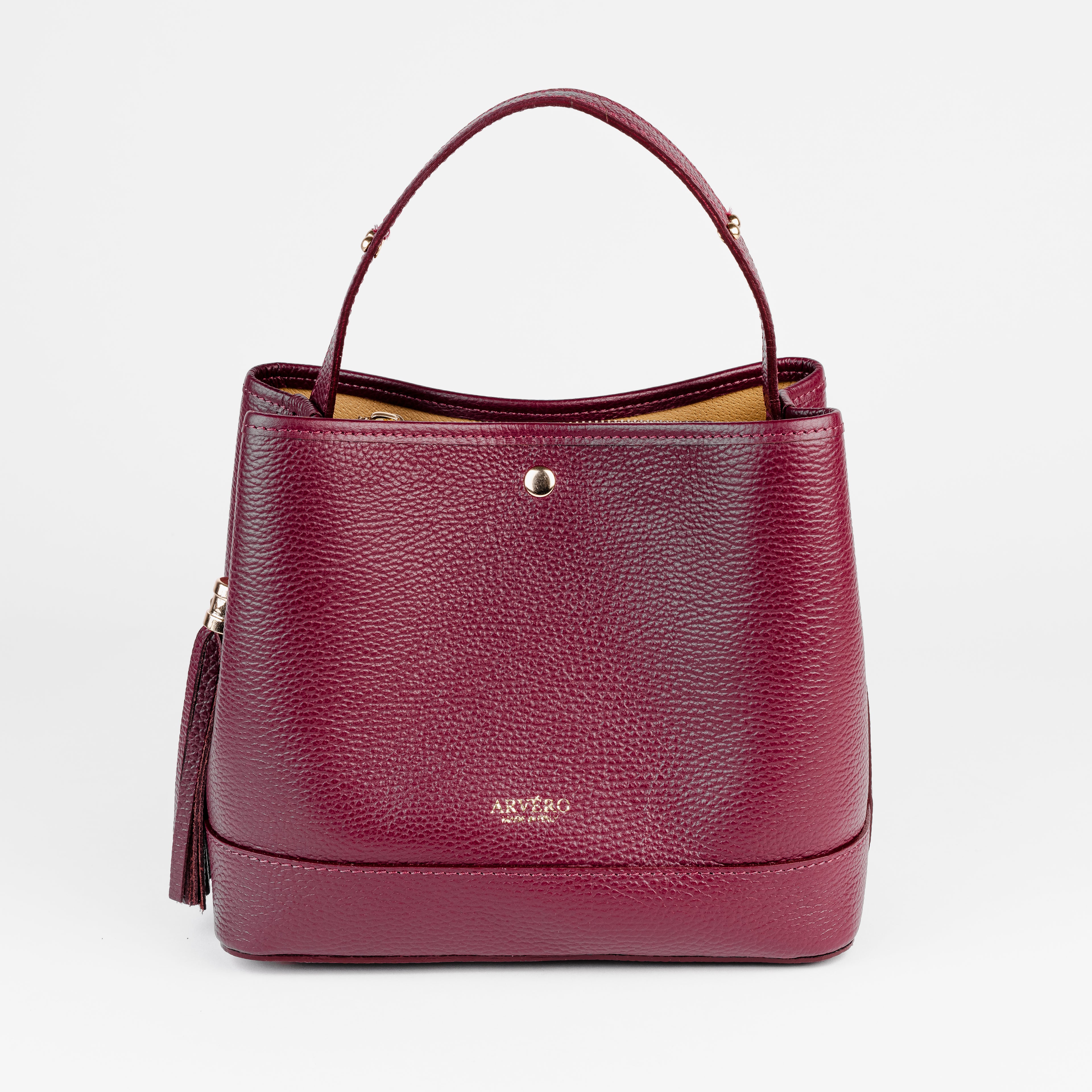 Siena Bucket Tote - Burgundy
