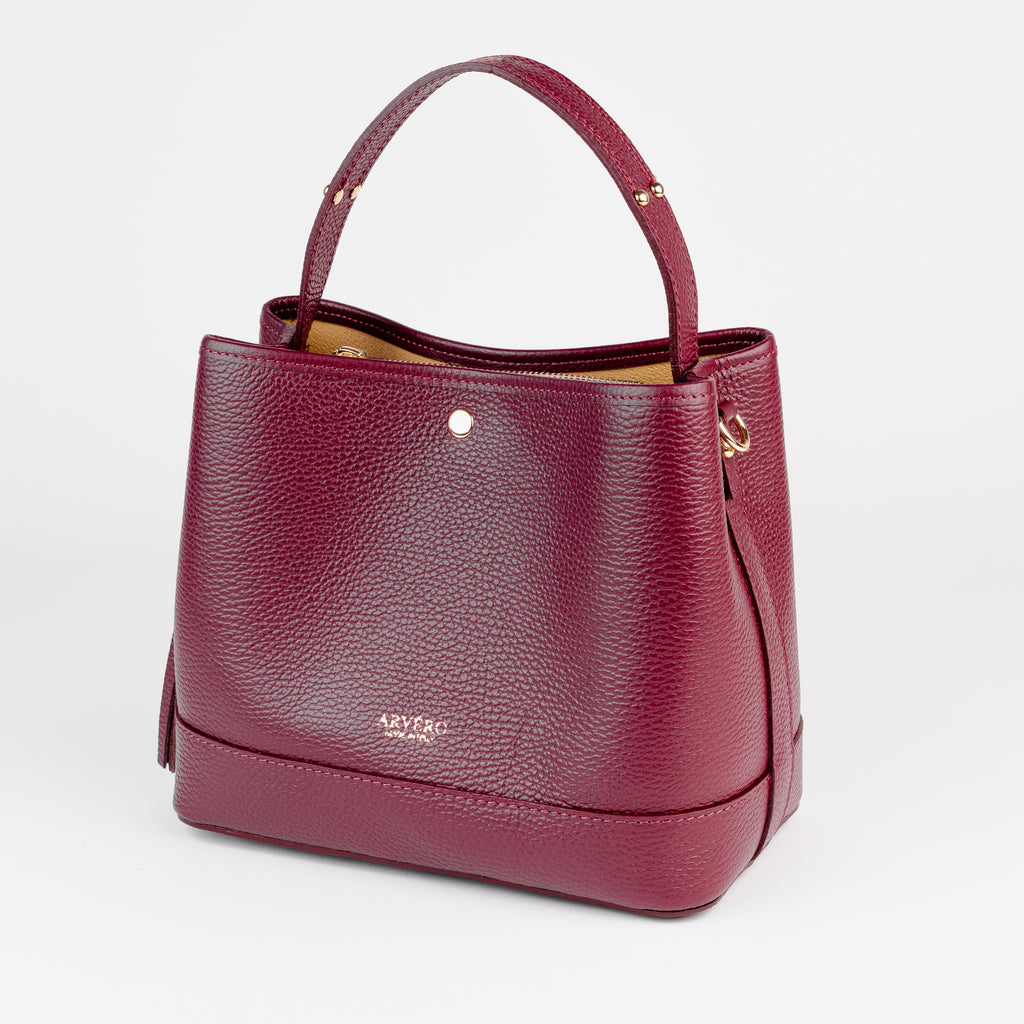 Siena Bucket Tote - Burgundy