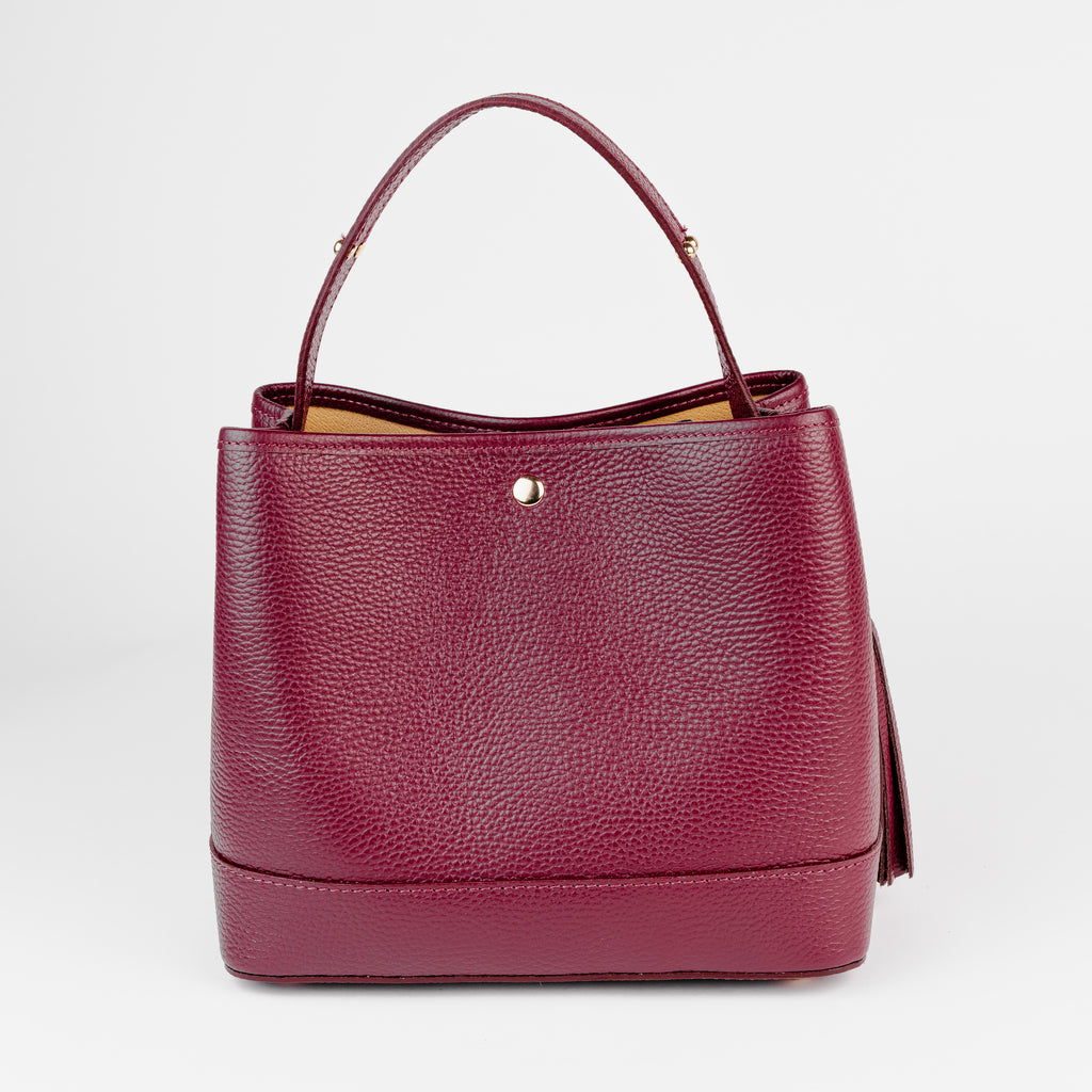 Siena Bucket Tote - Burgundy