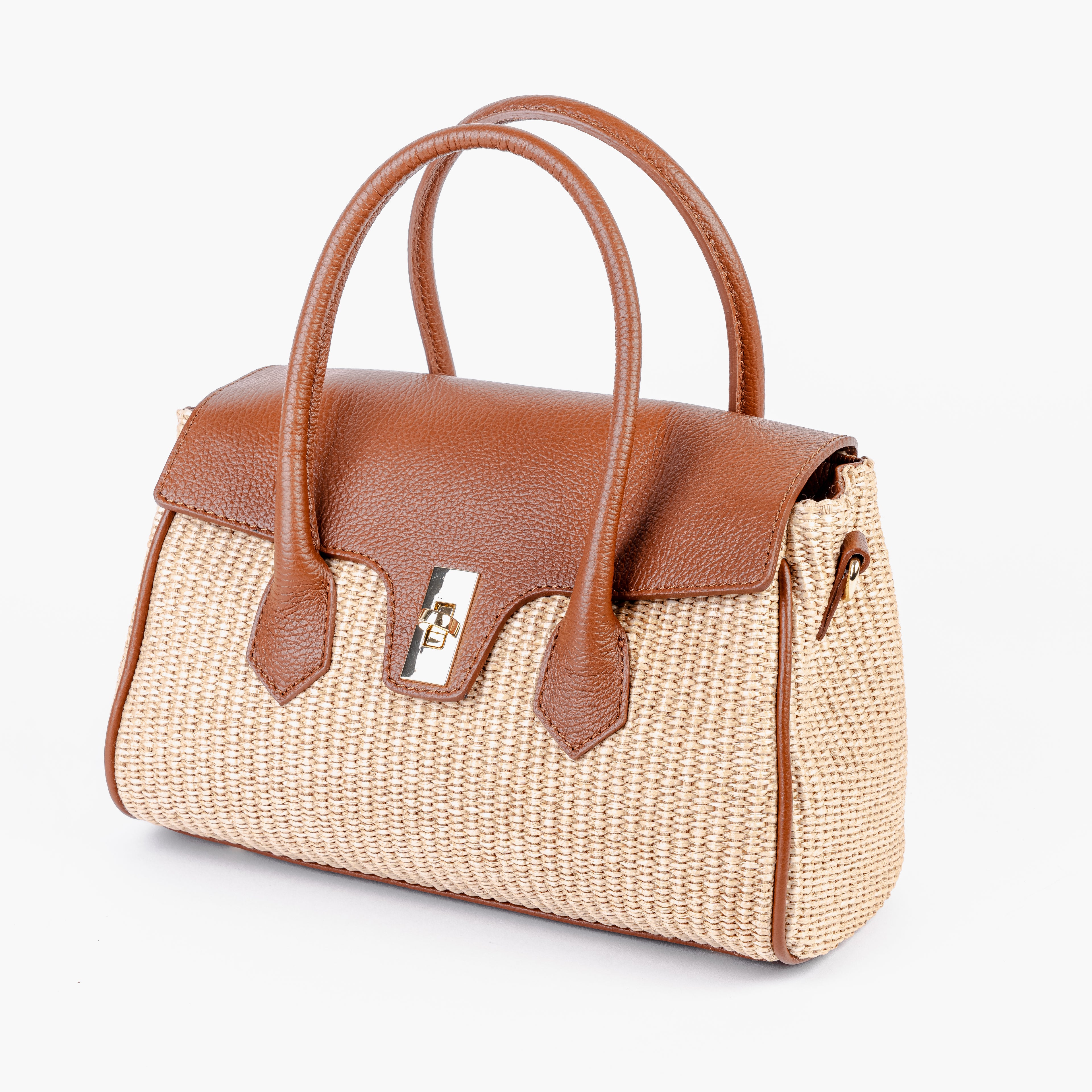 ARVÉRO Firenze Satchel – Italian Raffia & Italian Leather