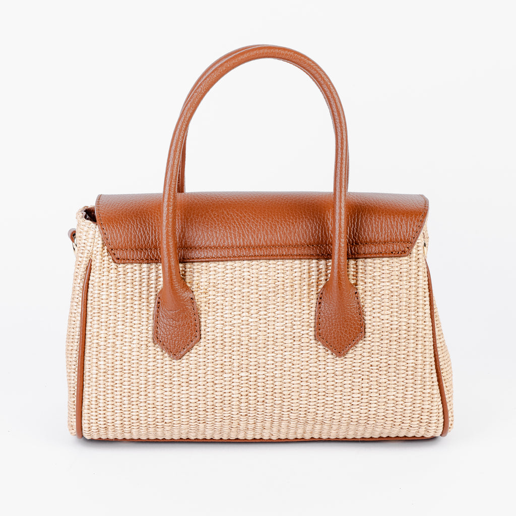 ARVÉRO Firenze Satchel – Italian Raffia & Italian Leather