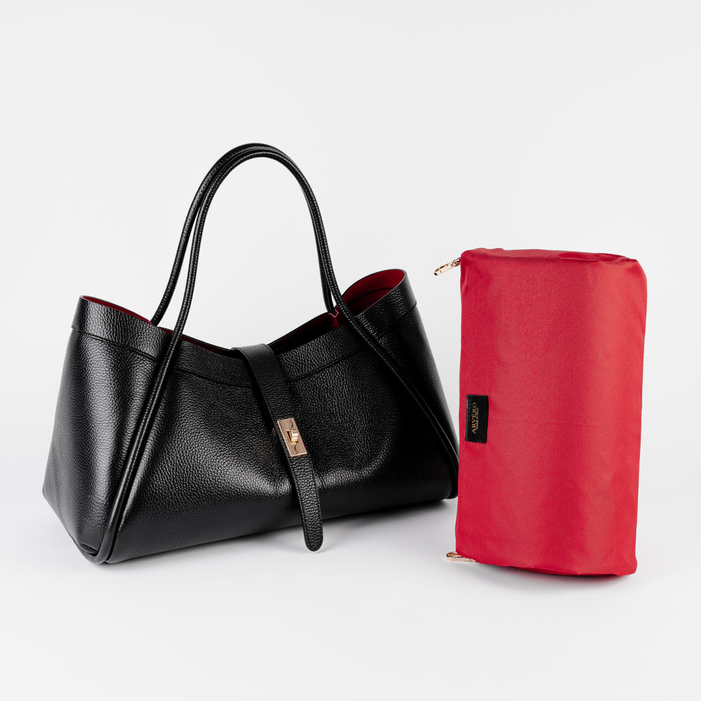 Milano Classica Lockstrap Tote - Black