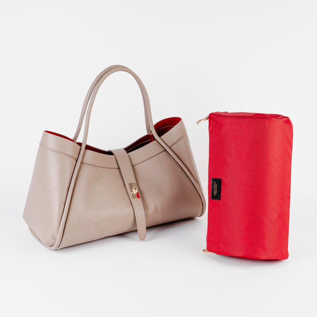 Milano Classica Lockstrap Tote - Sand Beige