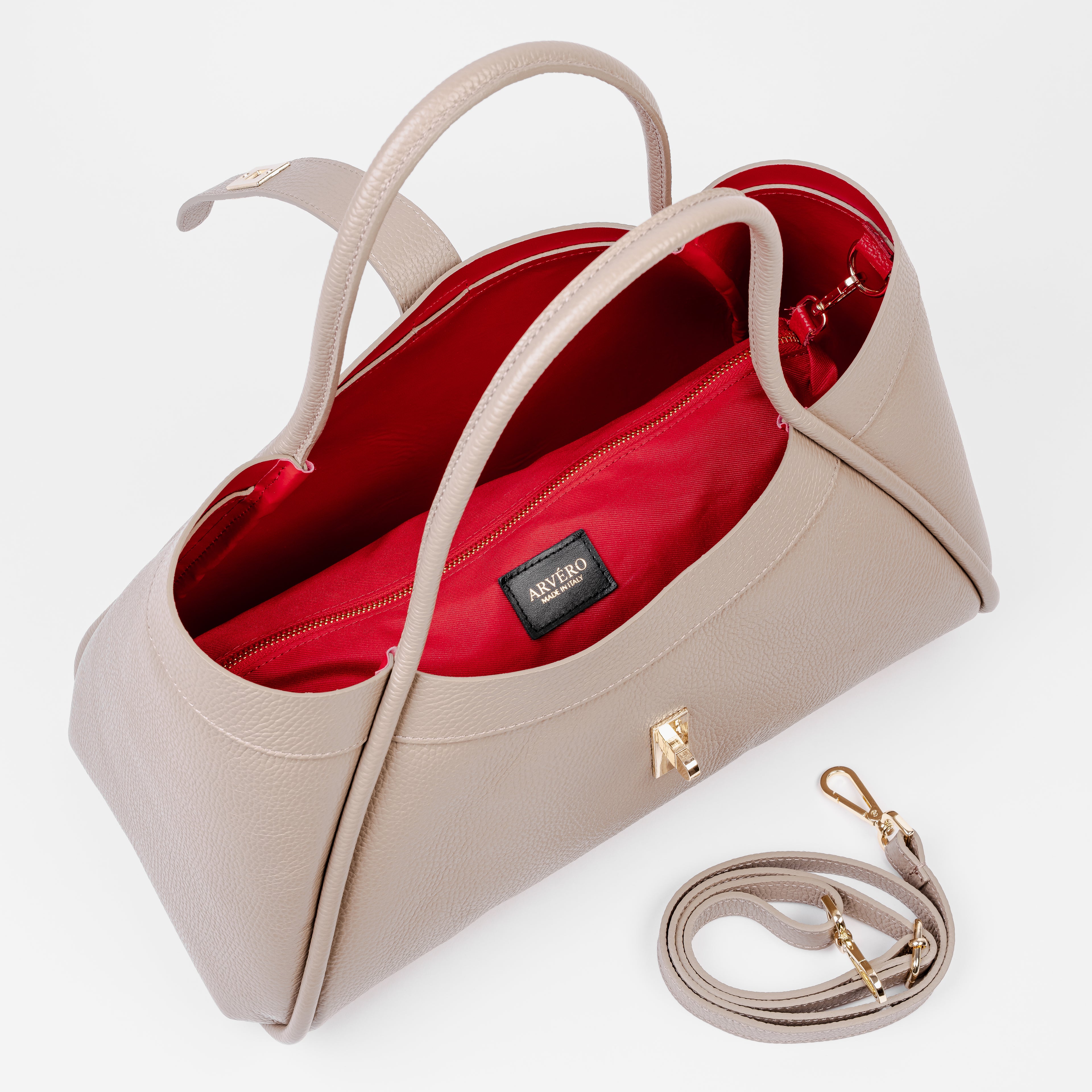 Milano Classica Lockstrap Tote - Sand Beige