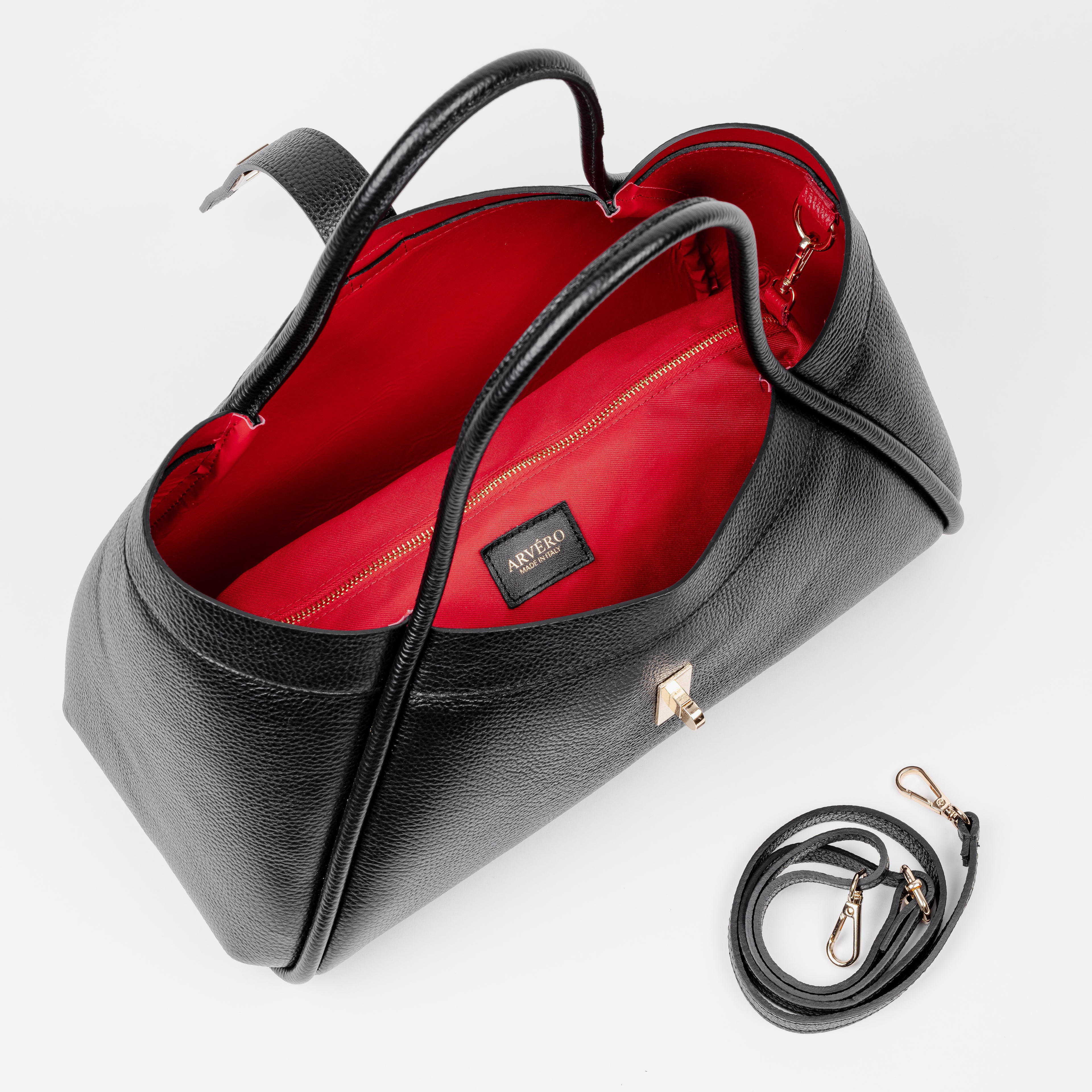Milano Classica Lockstrap Tote - Black