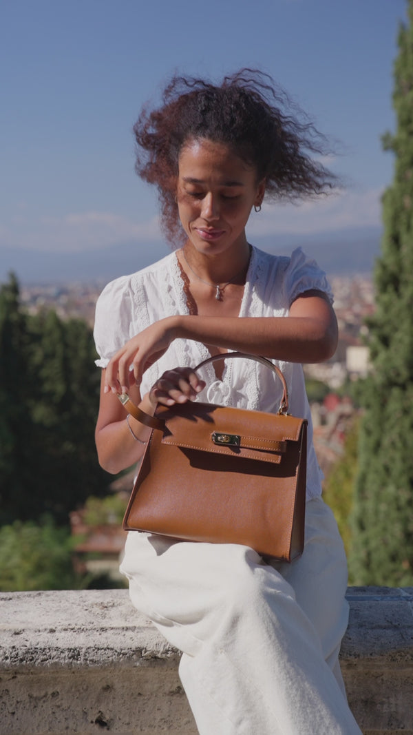 Torebka do ręki Vicenza Grande Cognac
